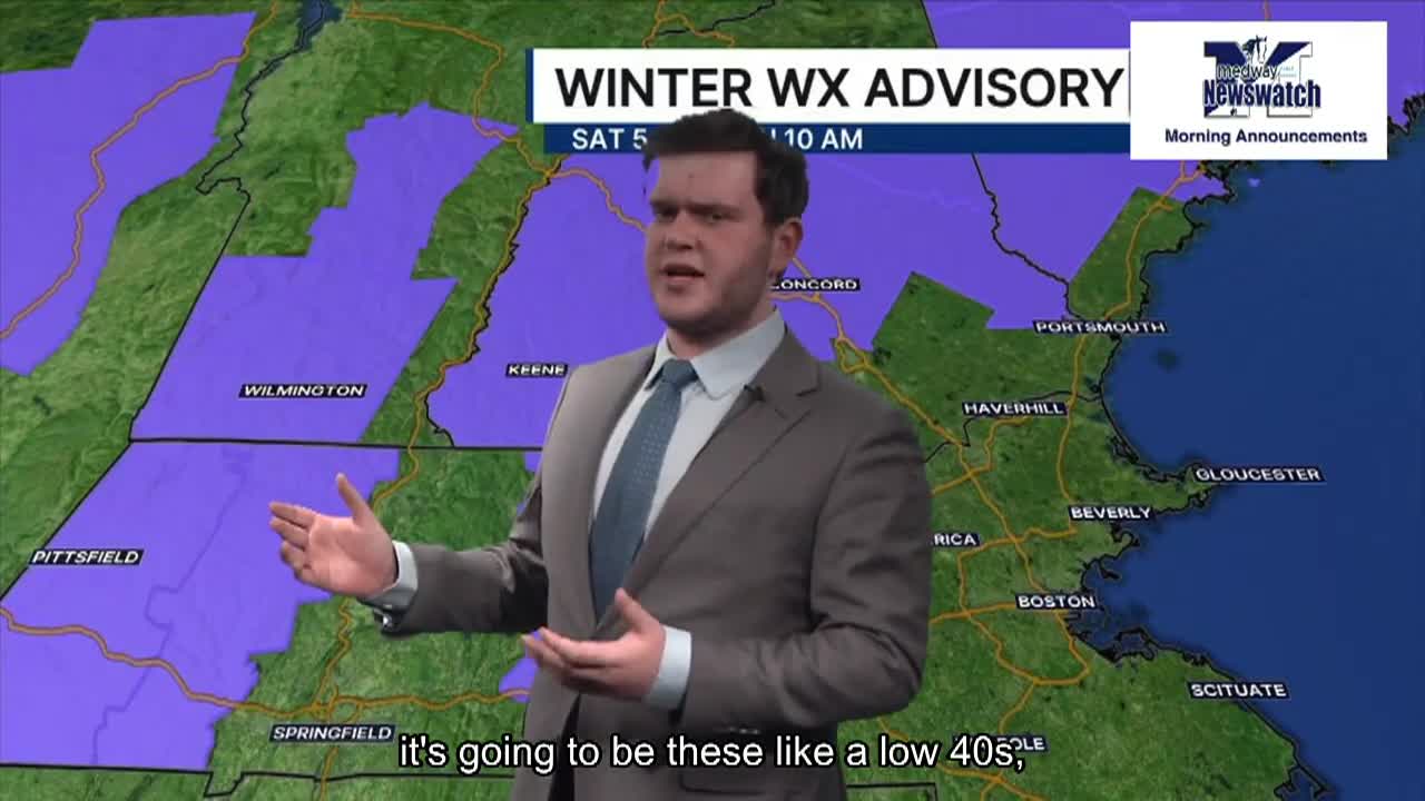 Thumbnail image for Medway High School Morning Announcements January 16, 2026