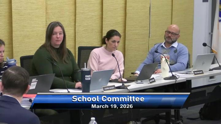 Thumbnail image for School Committee Meeting March 19, 2026