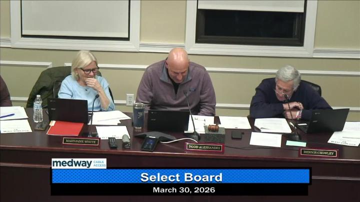 Thumbnail image for Select Board Meeting March 30th, 2026